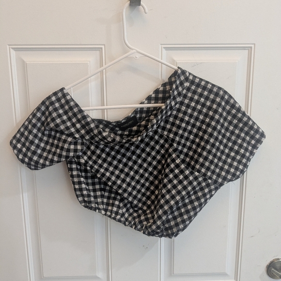 Rachel Comey Pout Gingham Asymmetrical Top - Picture 3 of 6